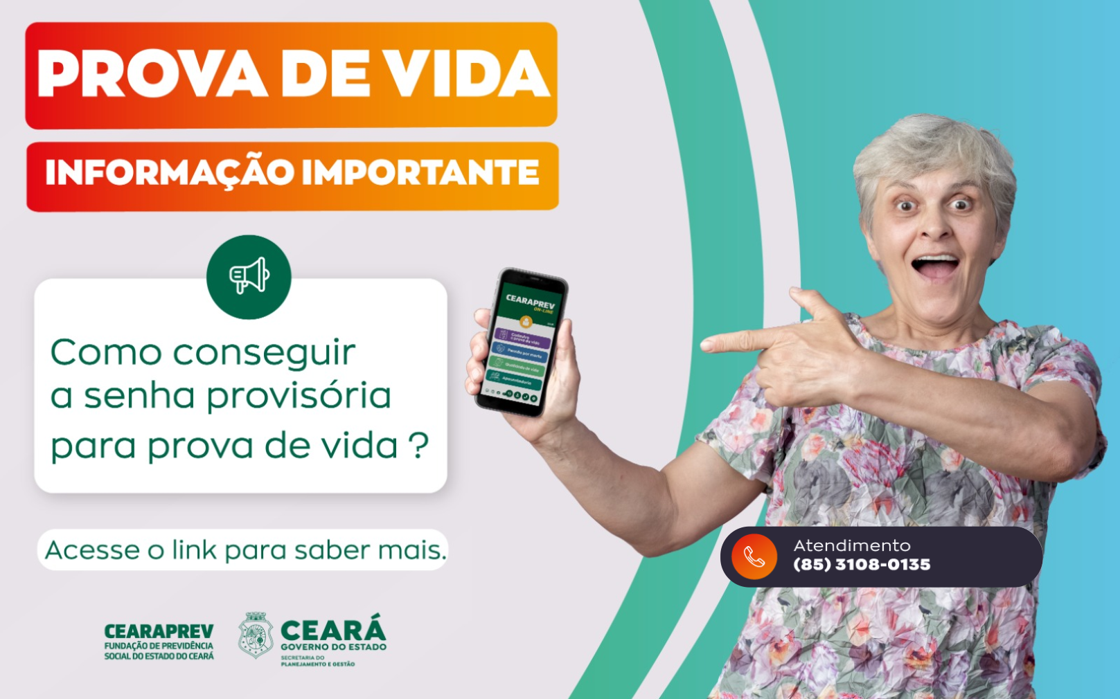 PROVA DE VIDA, Informação importante