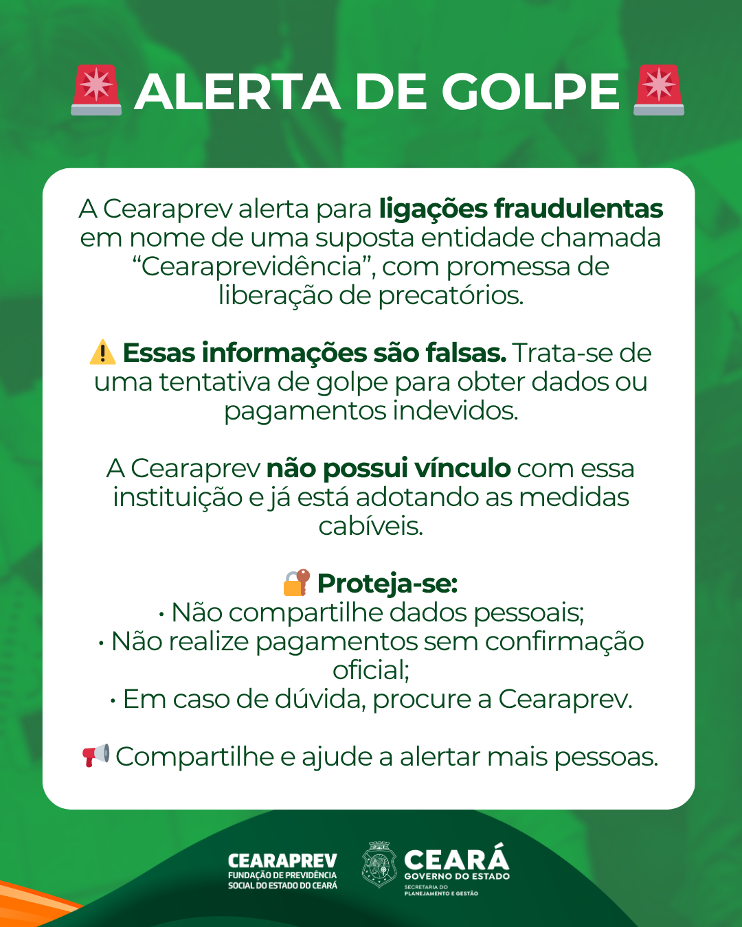 Alerta de golpe com falsa promessa de liberação de valores de precatórios